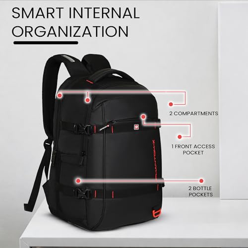Image of HOT SHOT PHANTOM-X,Detachable Key Ring,Trolley sleeve,Suspension straps,laptop backpack for men|office bag for men|college bag |laptop bag,32 L for men & women