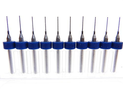 Versatile Tungsten Micro Drill Bits Japanese made for CNC PCB Installation, Toy Making, Model Cars Trucks Planes Boats, Arts & Crafts, Woodworking more... (.50mm)