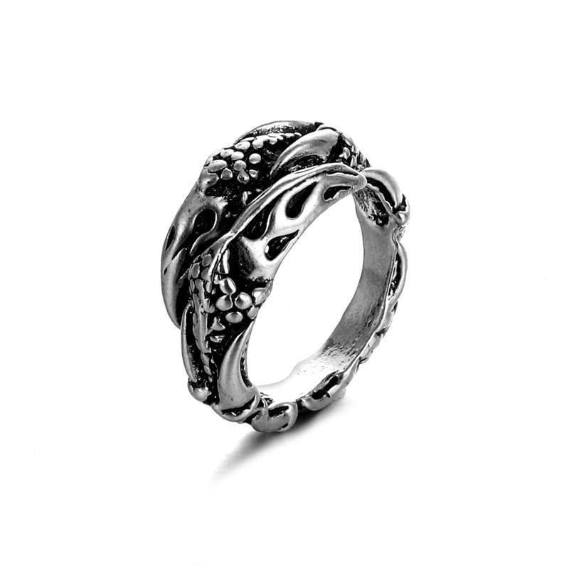 modeva "elevate your essence" Gothic Dragon Claw Ring, Antique Silver, Adjustable Statement for Men and Women-picture-17
