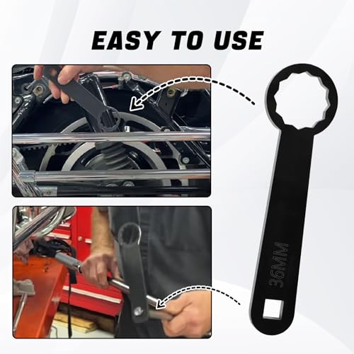 KPALAG Eixo da roda traseira 36 mm chave de torque ferramenta manual para motocicleta