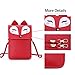 Women Small Crossbody Bag - Cell Phone Purse Smartphone Wallet Cute Animal Bags (Red-Fox)
