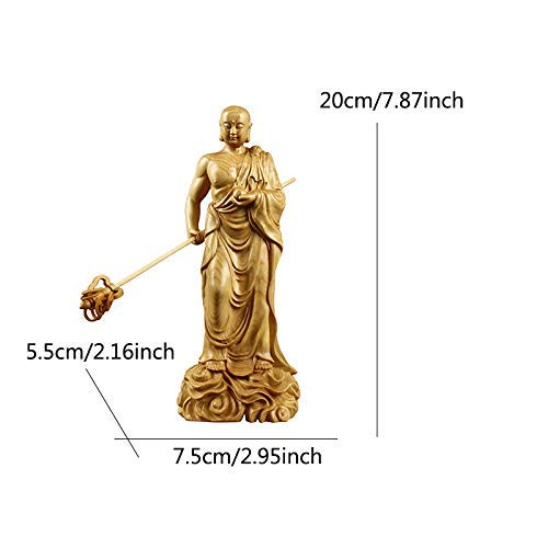 Statua del bodhisattva ksitigarbha per la Decorazione Domestica, Ornamenti di sculture di Figurine di Buddha, Decorazione per L'Ufficio in casa per la Meditazione della Religione Feng Shui,m