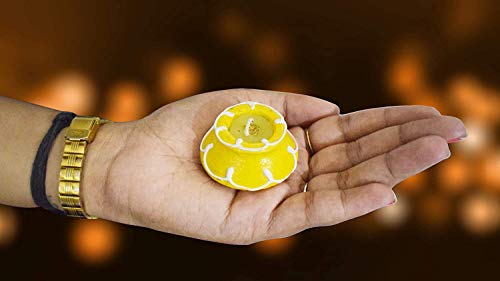 SATVIK-10-Pc-Set-Matki-Clay-Diya-Diwali-Wax-Filled-Dia-for-Puja-Pooja-Traditional-Handmade-Terracotta-Earthen-Vilakku-Oil-Lamp-Diyas-Natural-Mitti-Welcome-Deepawali-Decoration-Indian-Gift-Items