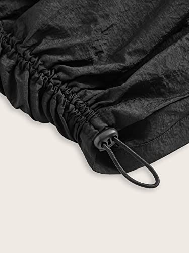 OYOANGLE Women's Drawstring Side Mini Cargo Skirt Elastic High Waist Ruched Bodycon Pencil Skirts4