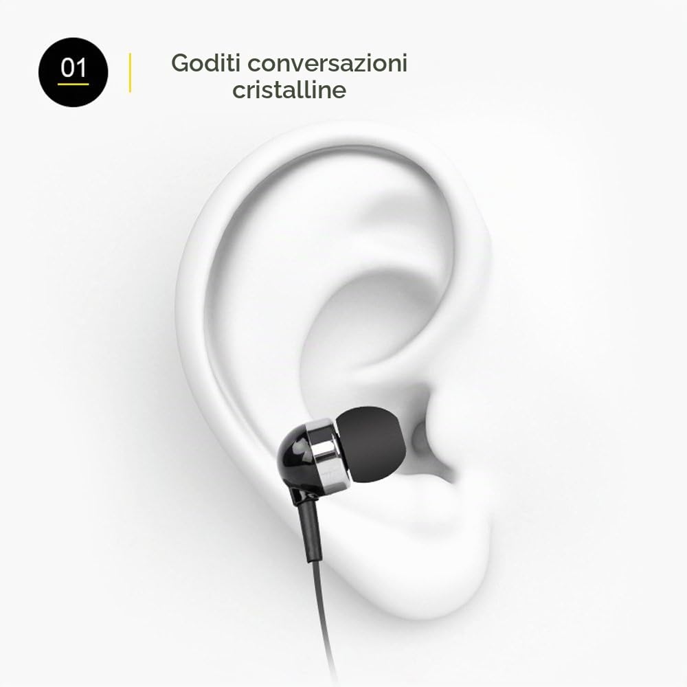docooler Fineblue F980 Auricolare Retrattile Bluetooth 4.0 Cuffie Cavo Cuffie Stereo Musica Avviso Vibrazione Vivavoce con Microfono Connessione Multi-Punto