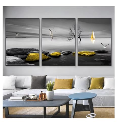 Tableau triptyque paysage en pierre 40x50 cm lot de 3 toiles murales nature