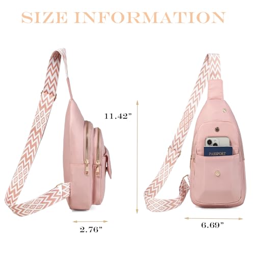 Image of AOSTIHOT Small Sling Backpack Crossbody Sling Bag for Women, Casual Chest Daypack Cross Body for Travel Running Hiking Multicolor