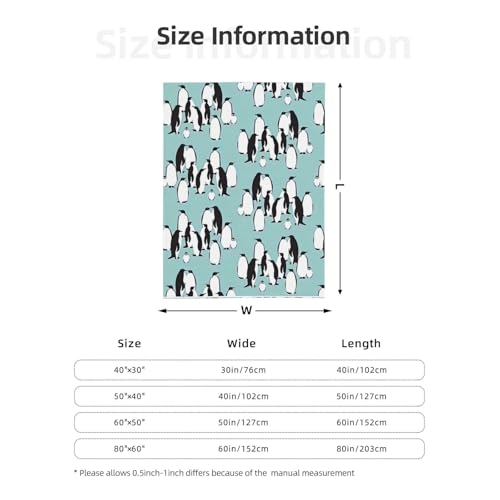 Couverture pingouins chaude pour soirées canapé et camping - 4