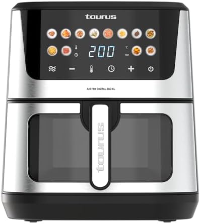 Taurus – Freidora aire Air Fry Digital 360 XL | 2100W | 8L | 12 p...