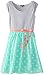 ZUNIE Big Girls' Cap Sleeve Knit To Chiffon Dress