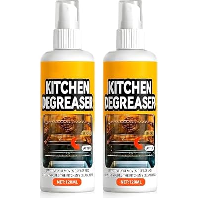 VOKSODHCK Greasekiller Spray, Kitchen Degreaser, Greasekiller BBQ Spray,Grease KillerSpray Grill Cleaner,Grill Degreaser For Outdoor Grill, (2PCS*120ML)