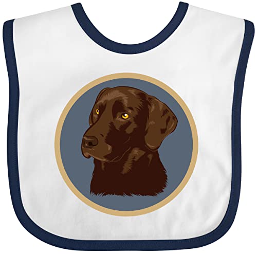 inktastic Labrador Retriever Chocolate Lab Dog Baby Bib