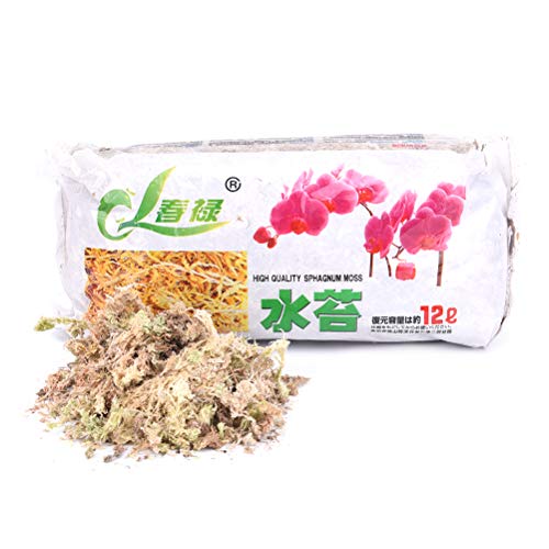TIANTIAN 12 L Large Capacity Sphagnum Moss Dried Soilless Cultivation Substrate Soil prepare for grow of Orchids,and Tropical Plants