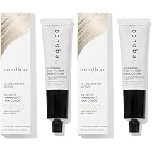 Bondbar 7A Medium Ash Blonde Bonding Permanent Creme Hair Color, Repairing hair dye for all hair types, Vegan, Built in Bonding, 2.05 Oz Pack of 2