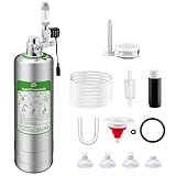 Générateur de CO2 d'aquarium 5L, Kit de système de CO2 Aquarium avec régulateur de CO2, vanne à Aiguille, solénoïde et Compteur de Bulles pour Plantes d'aquarium Réservoir Moyen et Grand 60L   300L