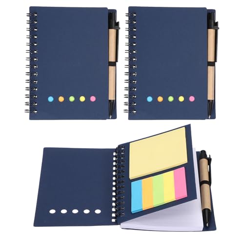 Carnet spirale avec notes adhésives PATIKIL bloc-notes kraft
