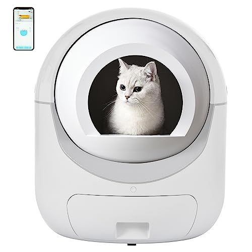 Self-Cleaning Cat Litter Box, Large Automatic Cat Litter Box for ...