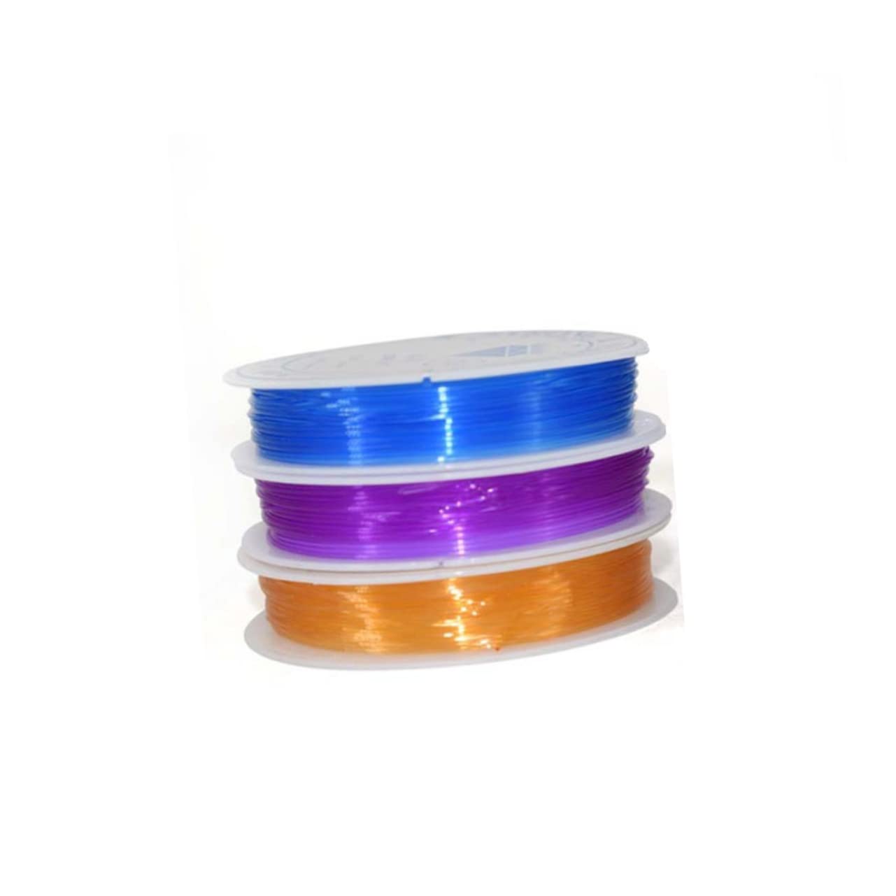 SHINEOFI 30rotoli Corda Elastica Trasparente Da Metri Filo Elastico Per Collane Braccialetti e Progetti Artigianali Alta Elasticità e Resistenza All Usura Casuali