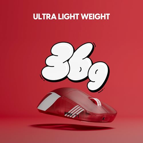 Image of Pulsar Gaming Gears X2 Crazylight Wireless Gaming Mouse, Ultra Lightweight 1.27 oz (36g), Optical Switch, 32000 DPI, 750 IPS, XS-1 Sensor, 8k Compatible (Mini, Red, T1 Edition)