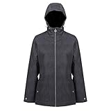 leather jacket outfit ideas Acabado hidrófugo duradero Regatta Bergonia II Waterproof Taped Seams Insulated Hooded Jacket, Lead Grey, 42 Womens