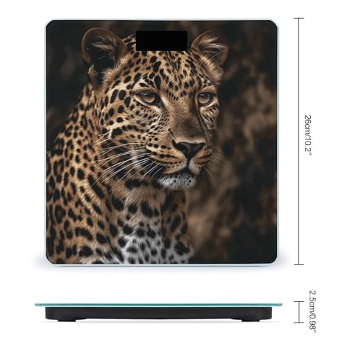 Báscula Digital de Baño con Imagen Leopardo Marrón miniatura 2