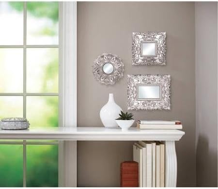 Baroque Mirrors Set of 3, Silver