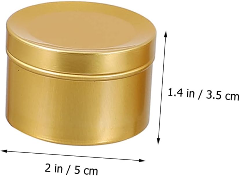 STOBOK 6pcs Empty Candle Jars DIY Aluminum Can Travel Toiletry Containers Lid Alloy Material