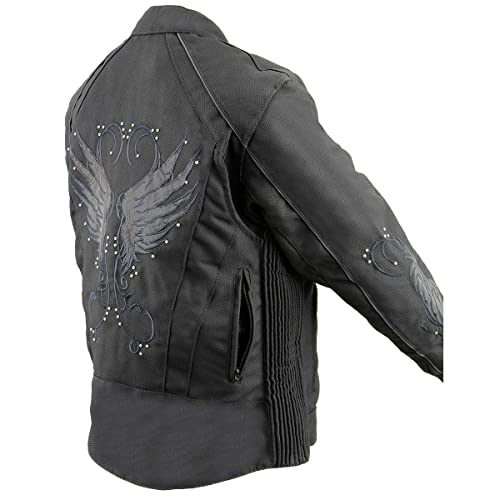 Image of Milwaukee Leather Women's Textile Classic Crossover Motorcycle Riders Jacket - All Year Wear