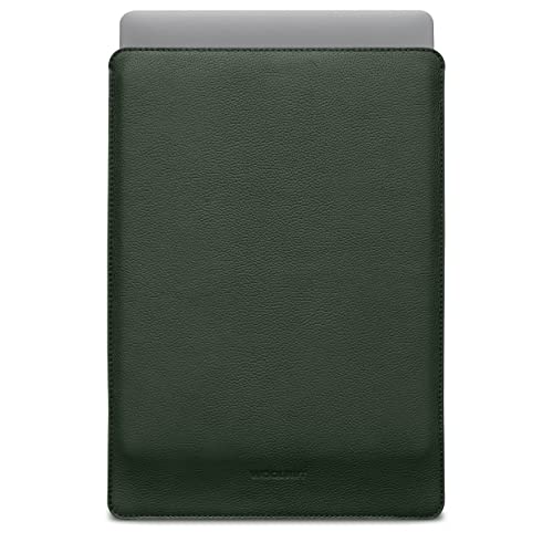 WOOLNUT Sleeve Case for MacBook Pro 16, Charge in Sleeve, Full-Grain Leather, Wool Felt Interior, Tailor-Made Fit