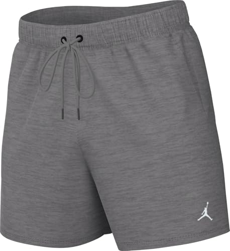 Image of Jordan Brooklyn Fleece Men's Shorts (Shown: Carbon Heather/White, FV7285-091), Shown: Carbon Heather/White, Medium