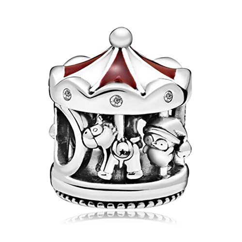 Image of C S D B 925 Sterling Silver Charm Beads Circus Charms for Bracelet and Necklace