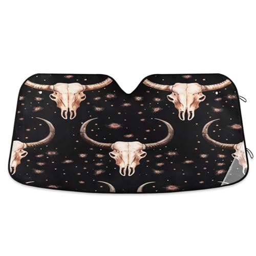 Pare-soleil voiture crânes de longhorn protection UV universelle taille M pour MPV