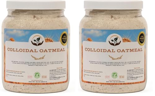Image of Dirty Treasures Colloidal Oatmeal Bath | Eczema & Itchy Skin Relief | Baby-Safe, 100% Natural, Fragrance-Free | 2 lb (32oz) (Pack of 2)