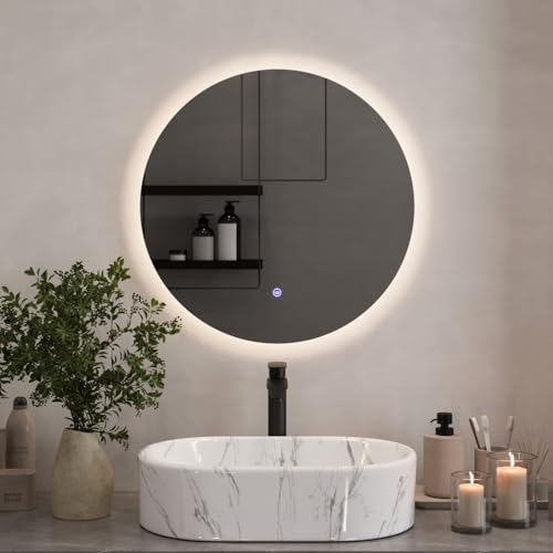 Miroir de salle de bain avec interrupteur tactile éclairage LED - 2