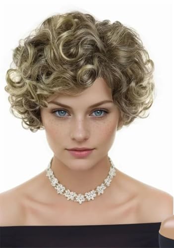 Synthetic Short Curly Wigs For Women Natural Hair Fluffy Short