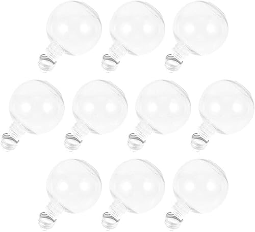 Milisten 10 bolas de bebida de Navidad, botellas de jugo transparentes, bombillas rellenables de 5.1 fl oz, tarros de dulces de Navidad para adornos