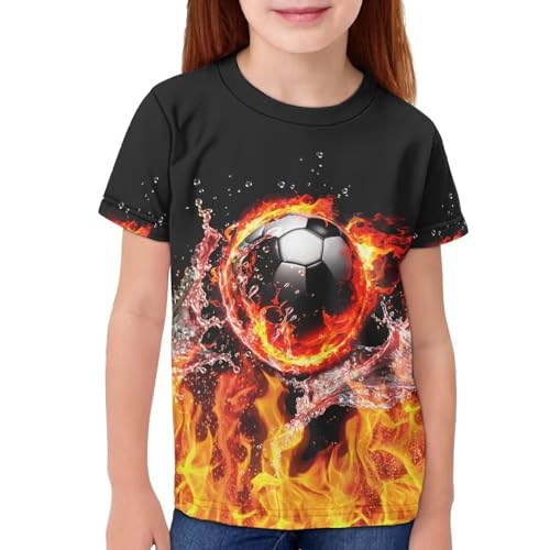 Image of JEOCODY Boys Girls Graphic Tees Funny 3D Printed Short Sleeve T-Shirts 3-16T