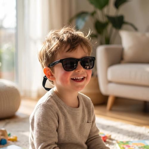 Image of Baby Sunglasses Flexible Polarized for Toddler, Infant and Newborn with Strap Age 0-3