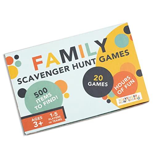 Craftivity Designs Variety Pack Set of 20 Scavenger Hunt Games for Kids, Outdoor or Indoor, Road Trip, Travel Activities, Includes Dry Erase Markers and Cards, Family Game Night