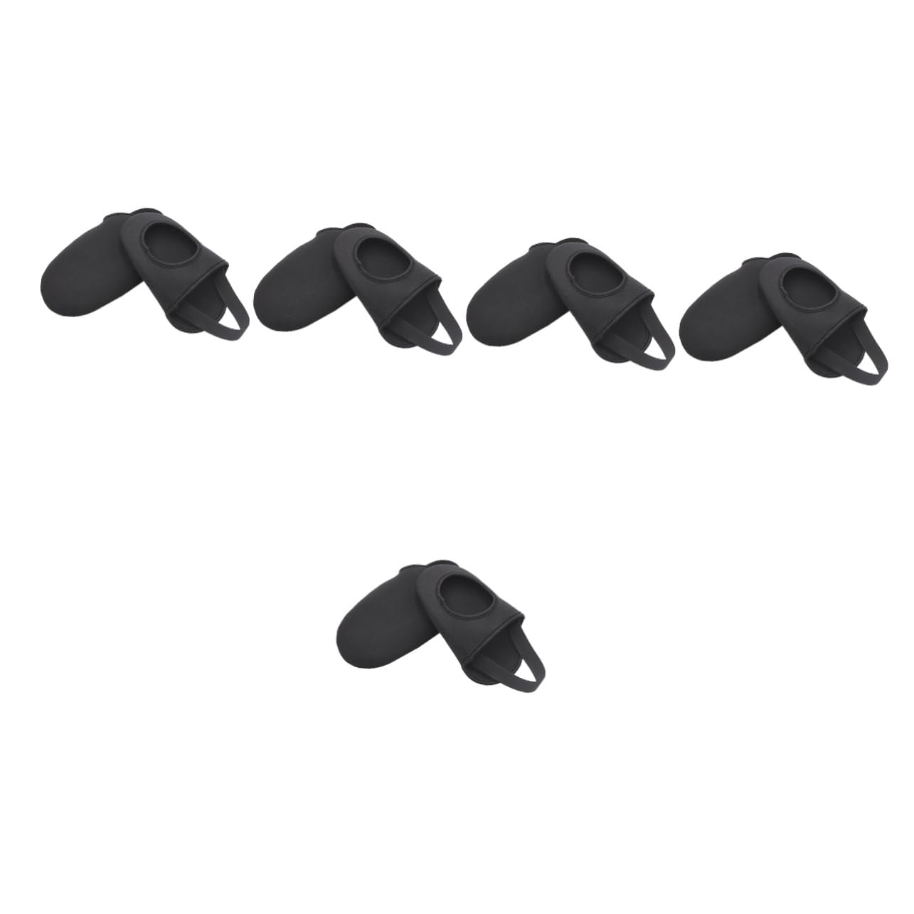 INOOMP 5paare Neopren Fahrradschuhe Überschuhe Warm Und Winddicht Halbschuhüberzieher Für Mountainbike Und Rennrad Für Schwarz