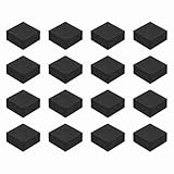 QUARKZMAN 16 Stück Lautsprecher Isolationsfüße 30mmx15mm Quadratische Einseitige rutschfeste Schaumstoff StoßSchalldämpfer Unterlage für Lautsprecher HiFi Heimkino Soundsystem Schwarz