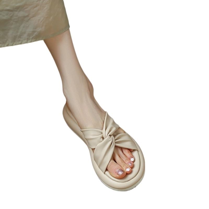 Slippers for Women with Thick Soles and Sandals for External Wear Flat Bottomed Women's Soft Sole Sandals(37)2