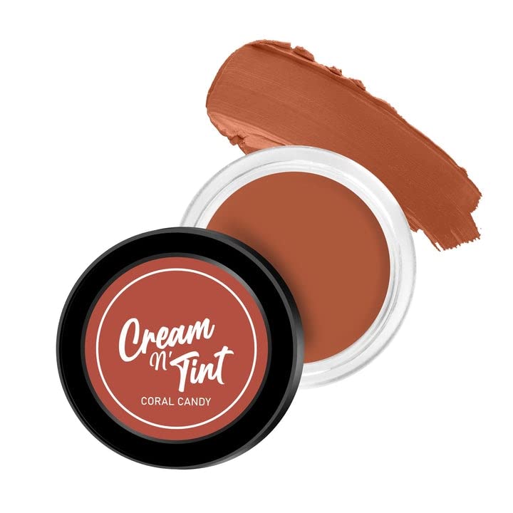 New Lip, Cheek and Eyeshadow Tint with goodness of Vitamin E and Olive oil | Natural Flushing Glow | (Coral Candy)
