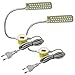Bonlux 2-Unidades 30 LEDs 2W 180LM Lámpara Luz Fría para Máquina de Coser, con Cuello de Cisne Flexible, Base Magnética de Montaje, Luz para Trabajo Taller, Trabajos Artesanales o Manuales