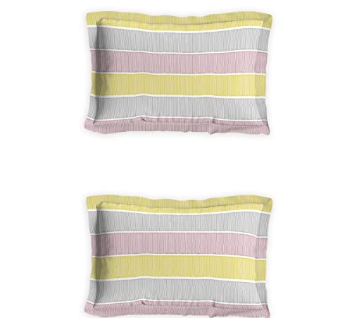 Image of DDECOR - Zephyr 100% Cotton Fitted Bedsheet with 2 Pillow Covers, King Size, Pink