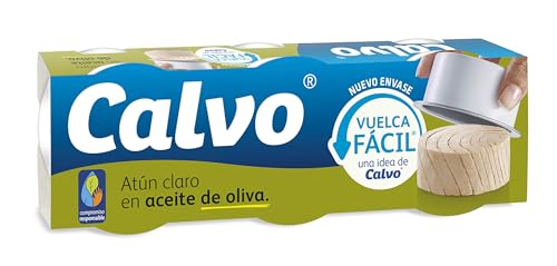 Calvo Atún Claro en Aceite de Oliva Pack3 x 65g (Paquete de 6)