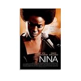 Shenywell Affiches et Impressions FSJD American Jazz Pianists Singer Nina Simone Tableau décoratif rétro 30x40cm sans Cadre