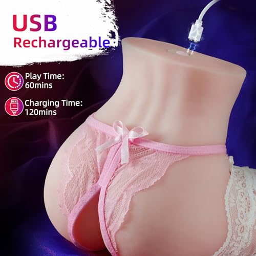 Image of Male Masturbator Male Sex Toys for Men Sex Dolls - 9 Vibration Pocket Pussy 2 Holes Realistic Sex Doll Sex Toy, 5.7 LB APP Lifelike Soft Butt with Vagina Anal Sex Pleasure Automatic Adult Toys Stroker