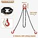 Heavy Duty Lifting Chains with Adjustable Hooks, 5/16 Inch x 10 Ft, 7000lbs/3.18 Tons, G80 High-Quality Steel, Industrial Dual Leg Chain Slings for Engine Hoist, Used to Lift Heavy Objects