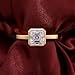 Dsnyu 9K Yellow Gold Ring, Eternity Wedding Bands for Women with Square Moissanite 2ct Band Yellow Gold Fashion Trendy Size 9.5